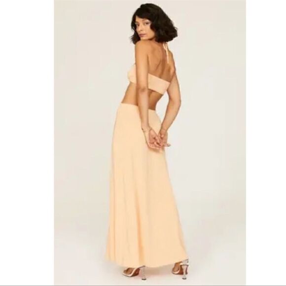 Rosetta Getty cut out dude zip full length maxi dress in size 4 flawed - Picture 3 of 7